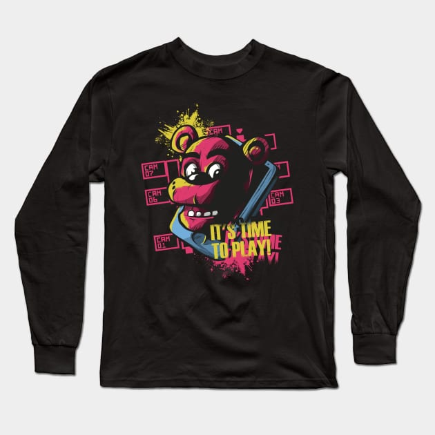 Gamer Bear Long Sleeve T-Shirt by BamBam